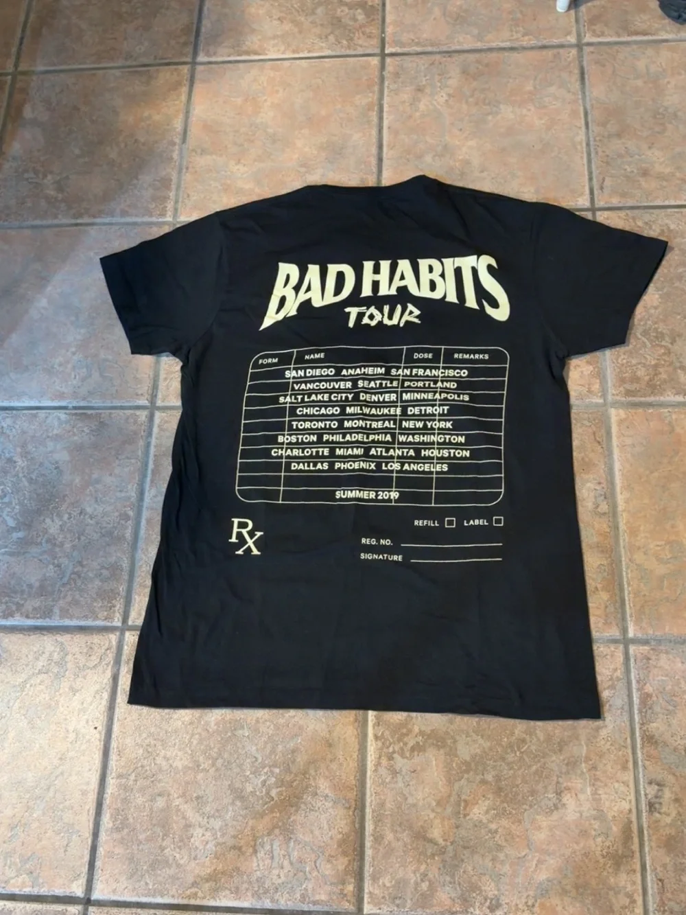 NAV Bad Habits Tour Graphic Tee - Black